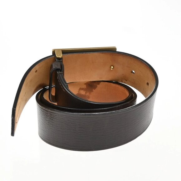 LOUIS VUITTON Logo Ceinture Utah Belt 110/44 Leather Brown GHW M6811W 30KB418 main image 9